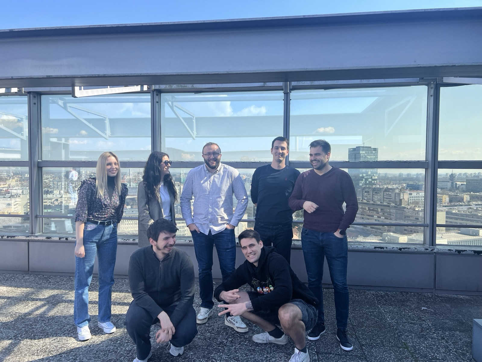 The Rubycode team on the roof of the office building in Zagreb